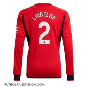 Manchester United Victor Lindelof #2 Primera Equipación 2023-24 Manga Larga